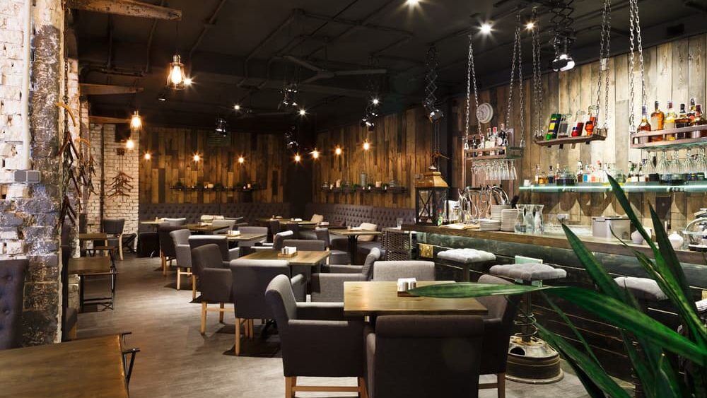 Interior view of The Point Restaurant before opening for dinner